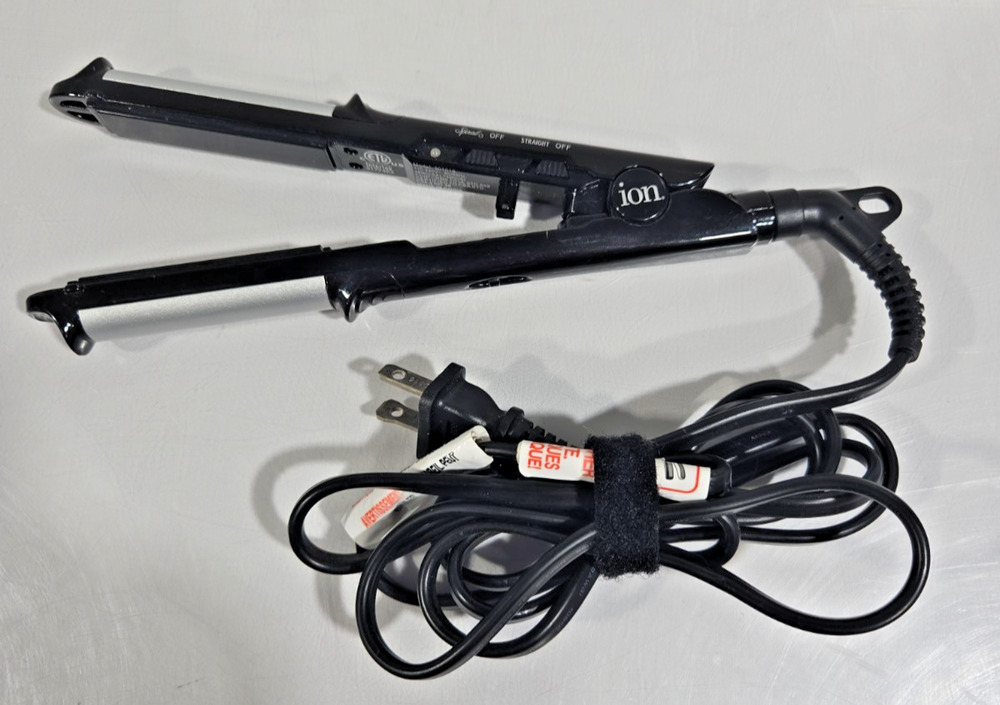 Ion Straight N Spiral Mini Ceramic Flat Iron Travel Styler Tested Works